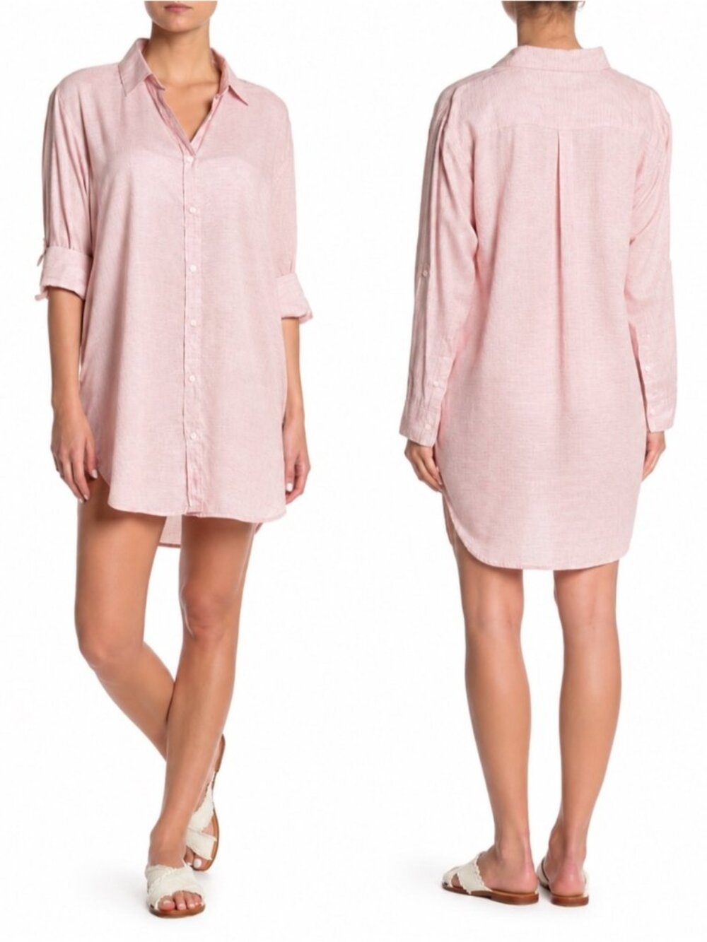 Onia Marie Shirtdress in Spanish Red Size XS REVOLVE